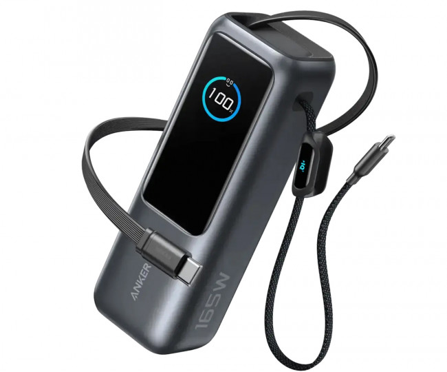 Внешний аккумулятор (павербанк) Anker ZOLO Power Bank 25000mAh 165W Black (A1695P11)